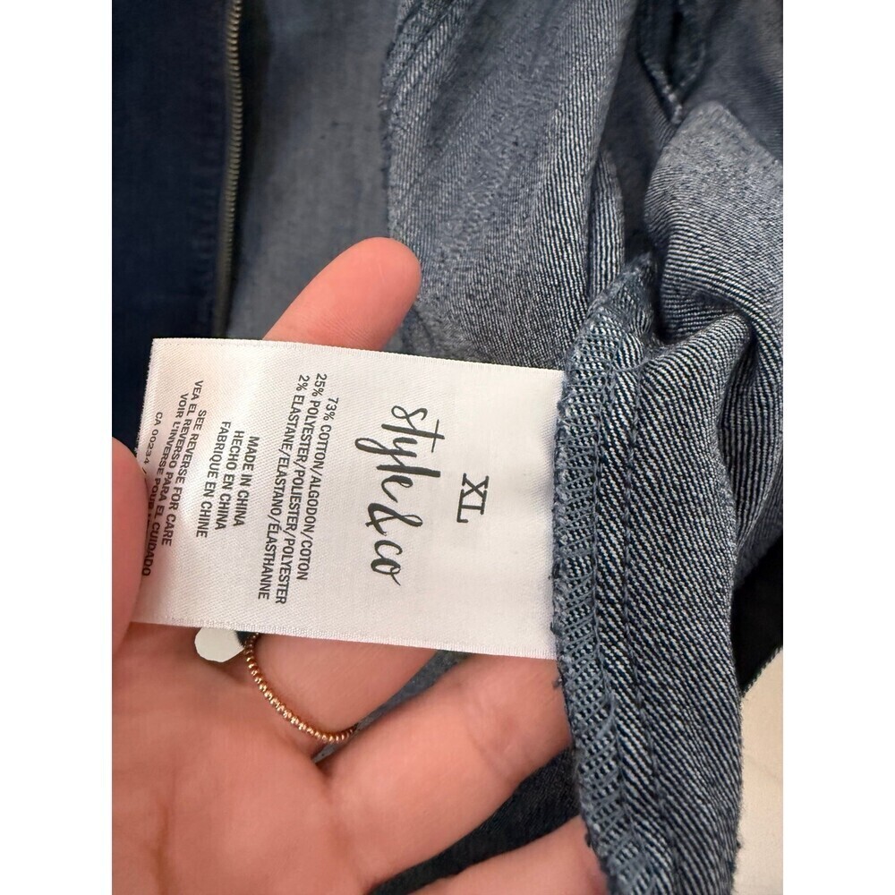 Style & Co women’s size x-large denim jacket - Picture 6 of 8